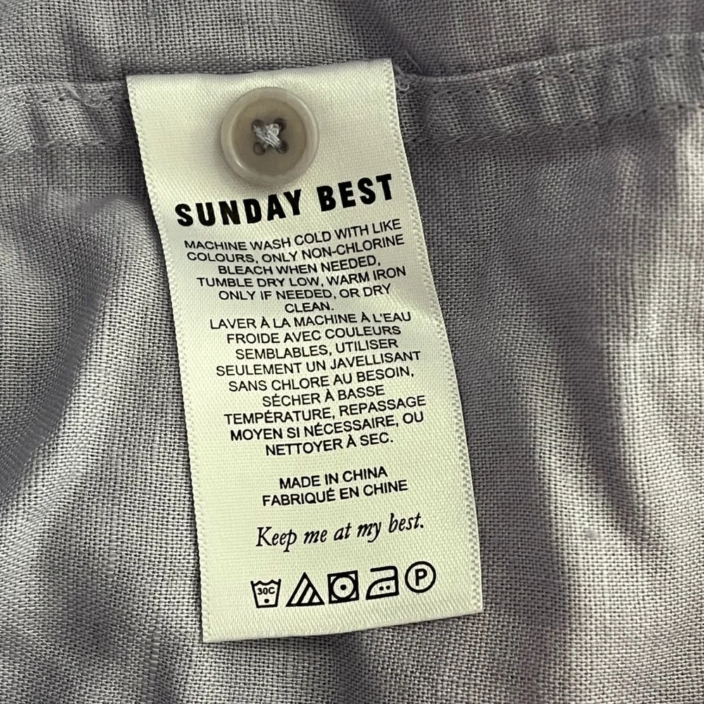 Aritzia Sunday Best Linen Organic Cotton Eliza Shirt - Lavender - Picture 11 of 12